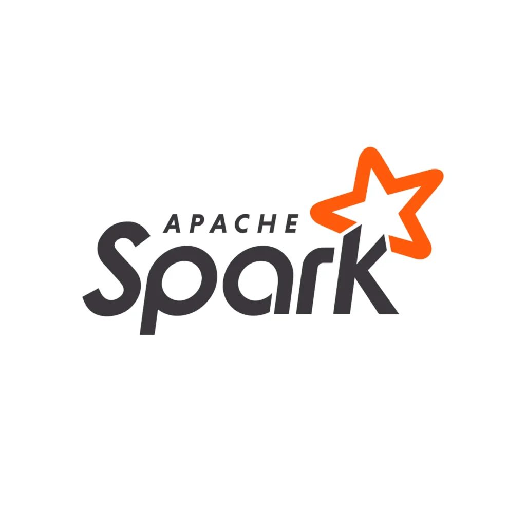 apache spark logo in gray over white background