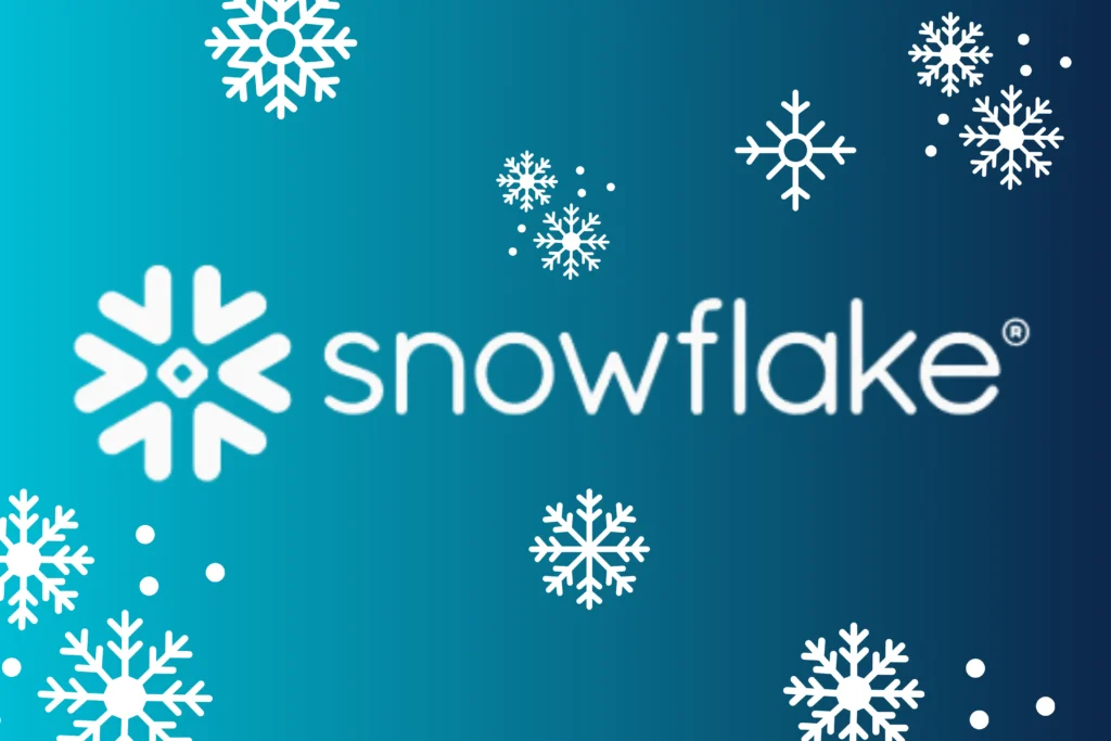 snowflake logo in weiß auf blaue Gradient hintergrund